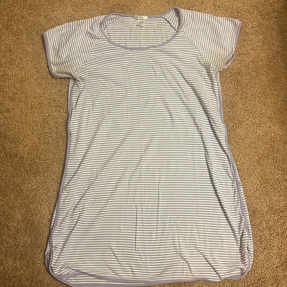 LAKE pajamas Pima nightgown in hydrangea XS